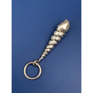 .925 Sea Shell Spindle Sterling Silver Jewelry Charm #seashell #vintage shell